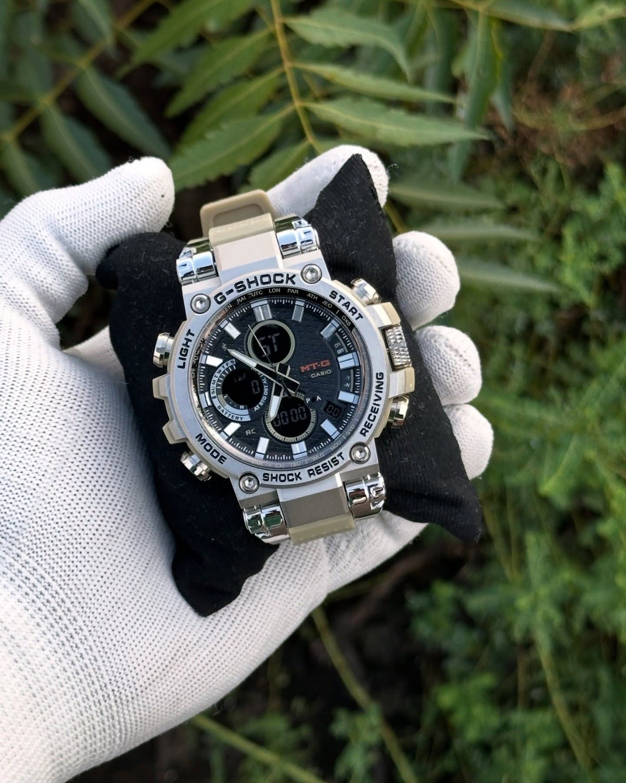 Skin Strap with Silver Dial