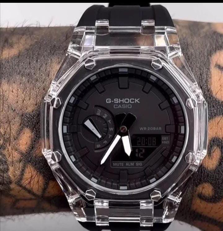 Black Srap White Ring And Black dial